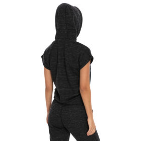 Tapout Cropped Sleeveless Women's Black Hoodie