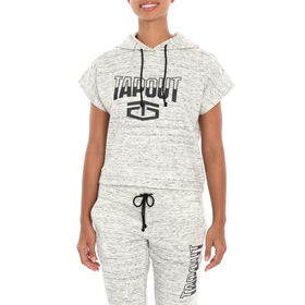 Tapout Cropped Sleeveless Women's Marshmallow Hoodie