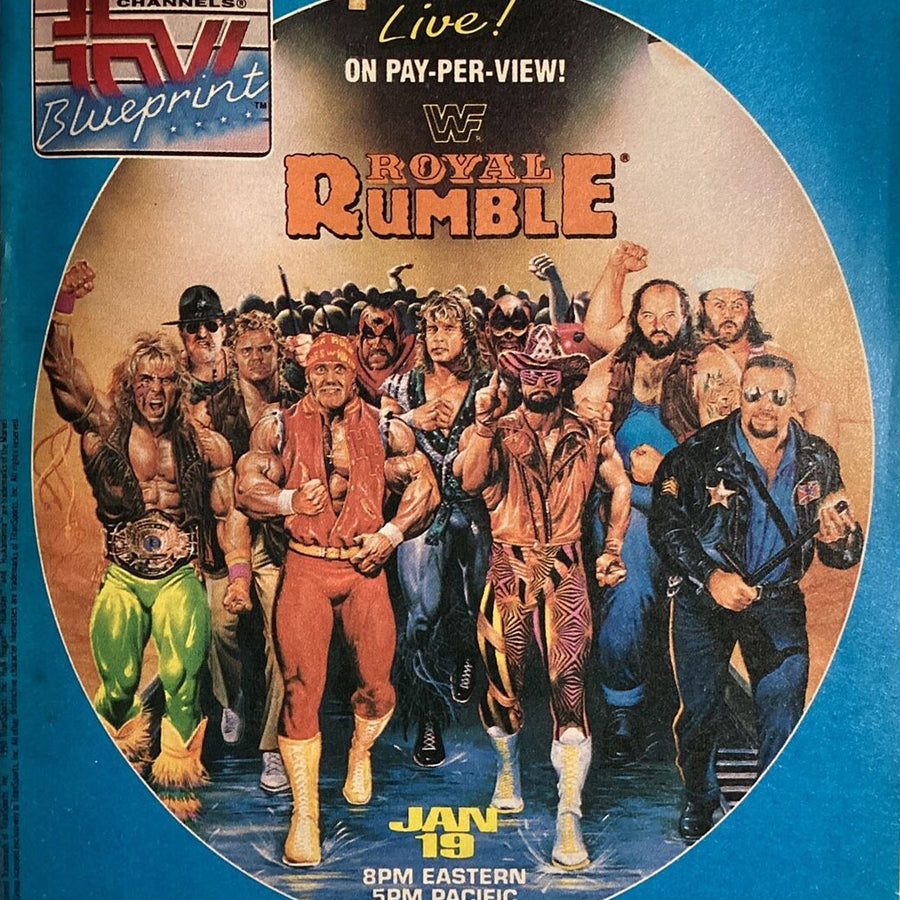 TV Blueprint 1991 January Royal Rumble Magazine PWcatalog
