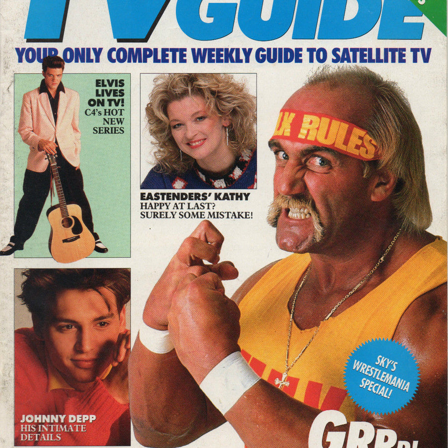 TV Guide April 1990 Hulk Hogan Magazine PWcatalog