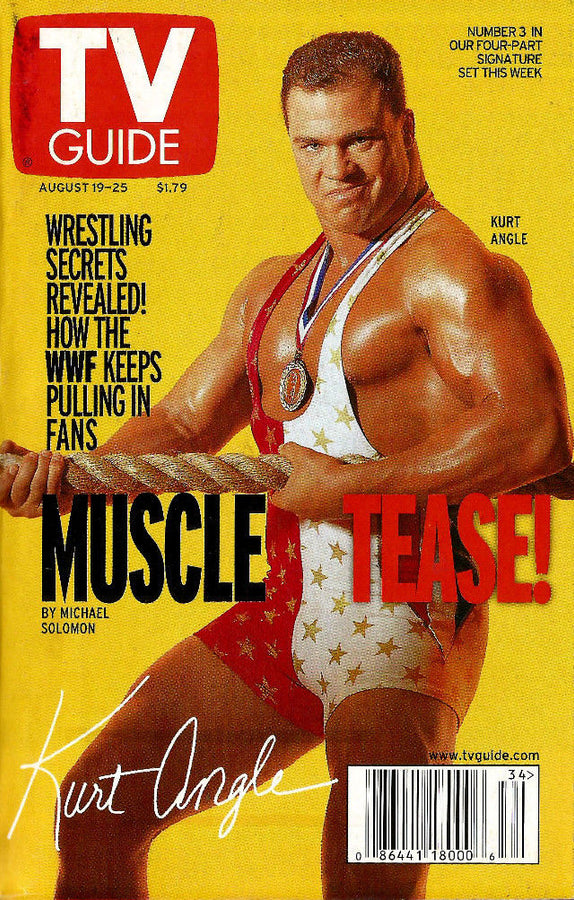 TV Guide August 2000 Kurt Angle 1 of 4 Magazine PWcatalog