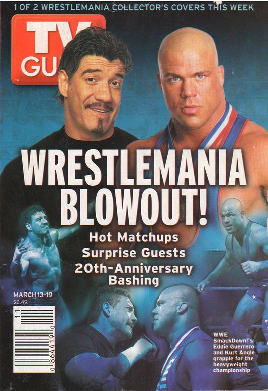 TV Guide March 2004 Kurt Angle & Eddie Guerrero 1 of 2