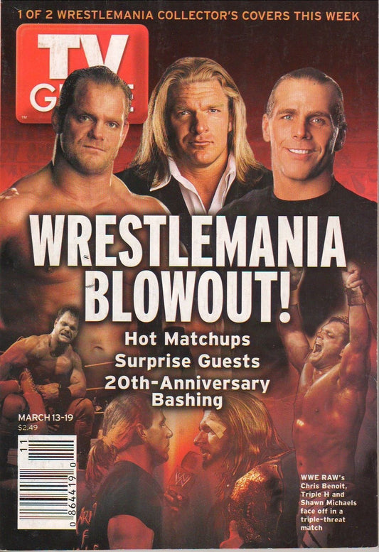 TV Guide March 2004 HHH, Shawn Michaels & Chris Benoit 1 of 2