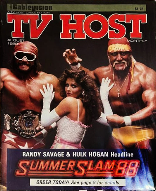 TV Host August 1988 Hulk Hogan Randy Savage