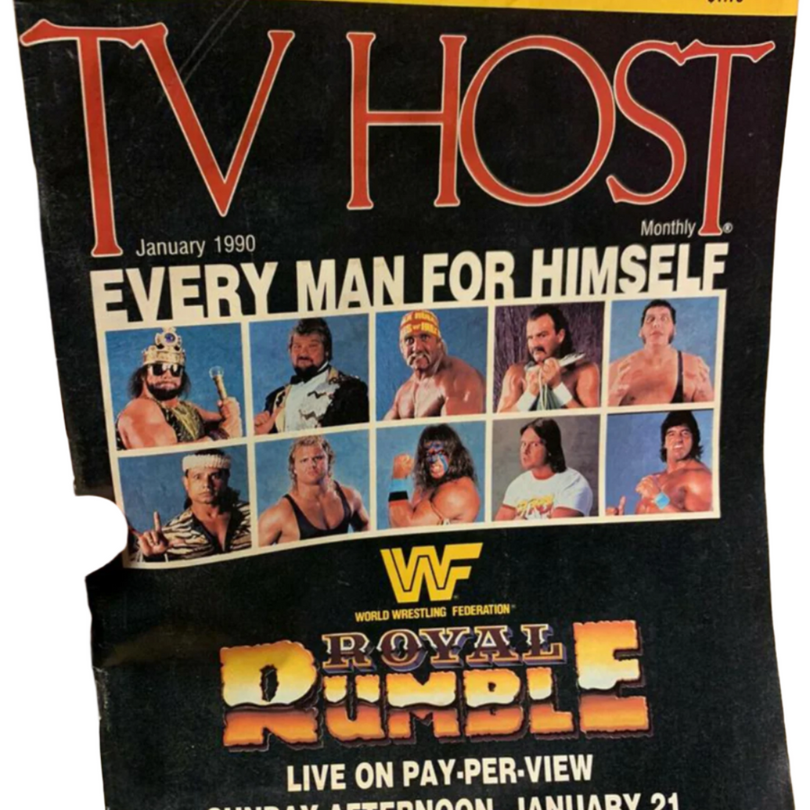 TV Host January 1989 Royal Rumble Magazine PWcatalog