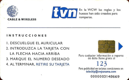 WCW Goldberg Phone Card from Panama - image 2