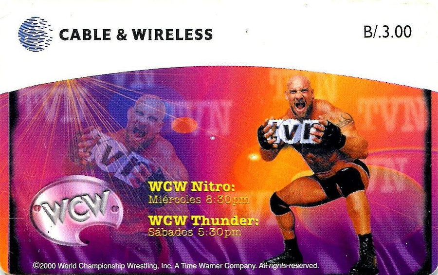 WCW Goldberg Phone Card from Panama Pwcatalog