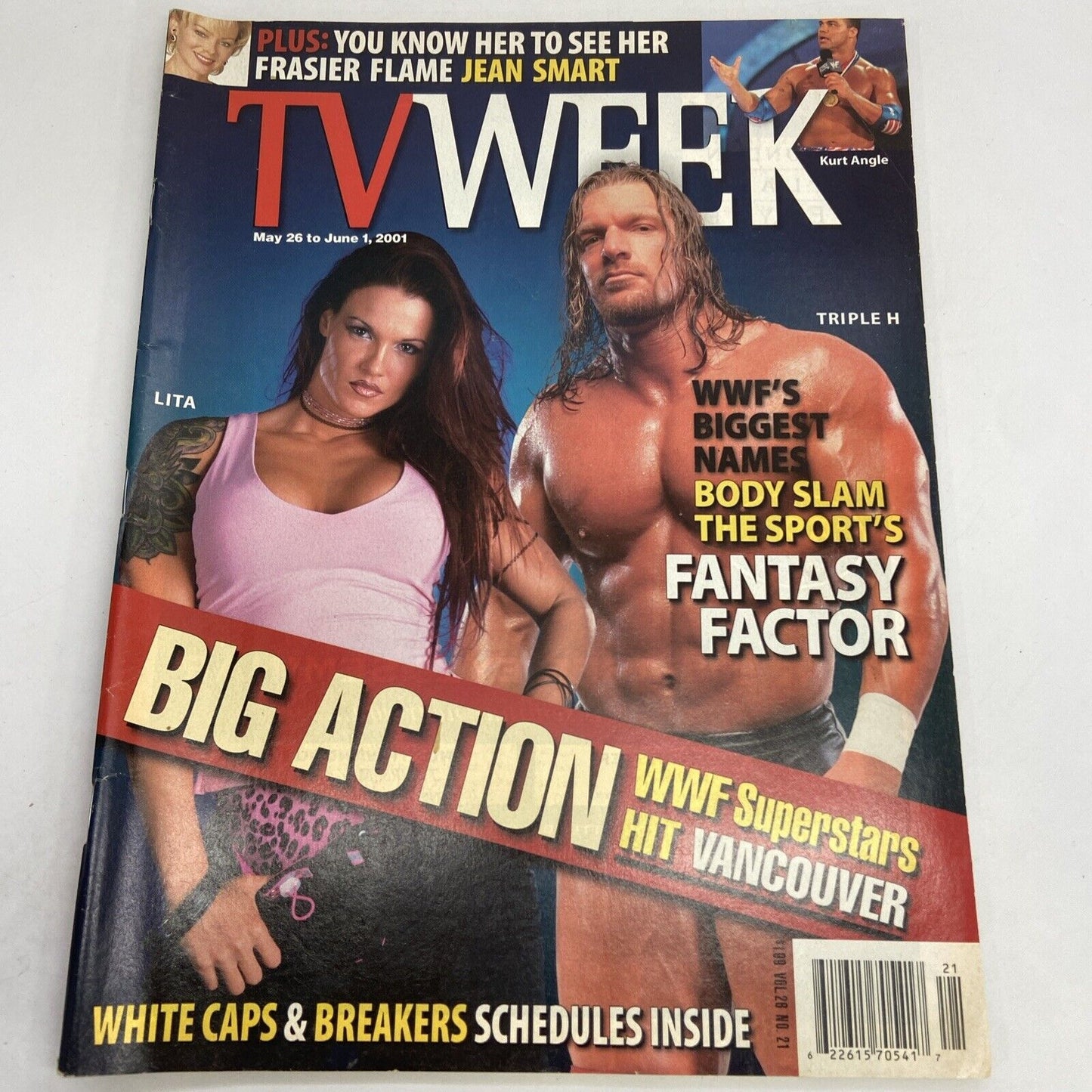 TV Week May-June 2001  Triple H & Lita Vancouver