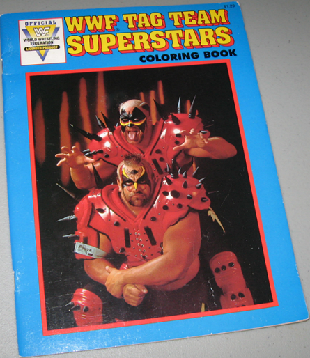 1991 WWF Tag Team Superstars Road Warriors Coloring Book Magazine Pwcatalog