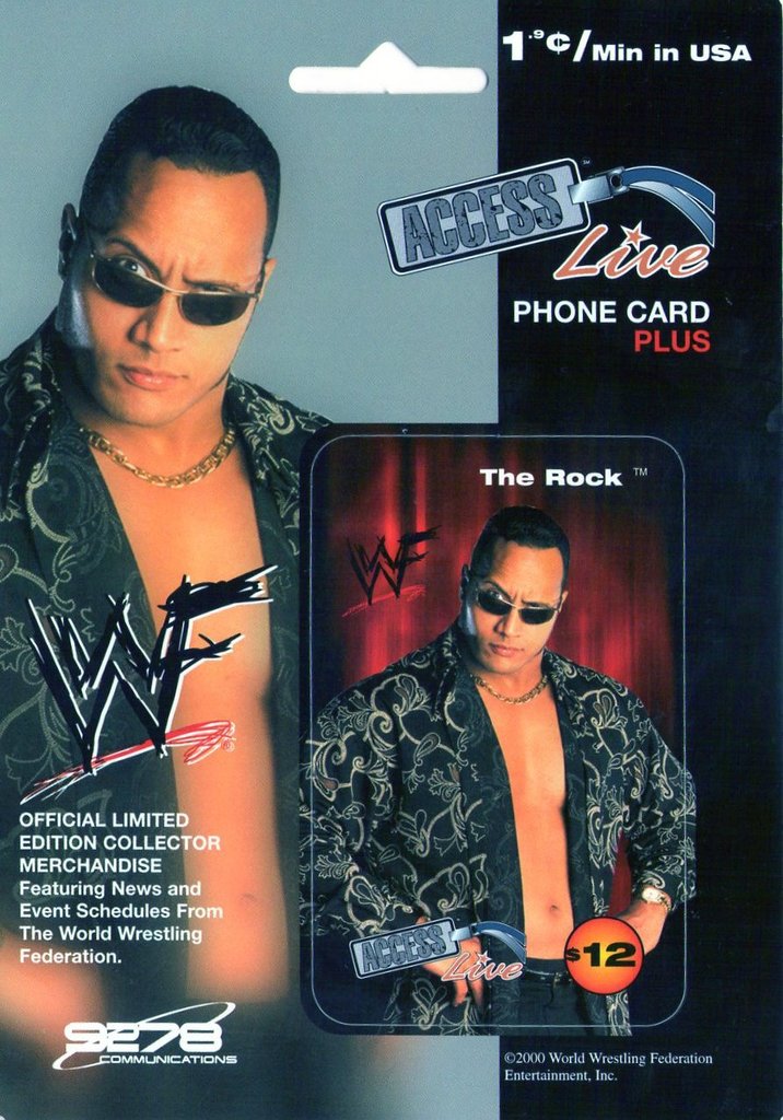 WWF The Rock Phone Card