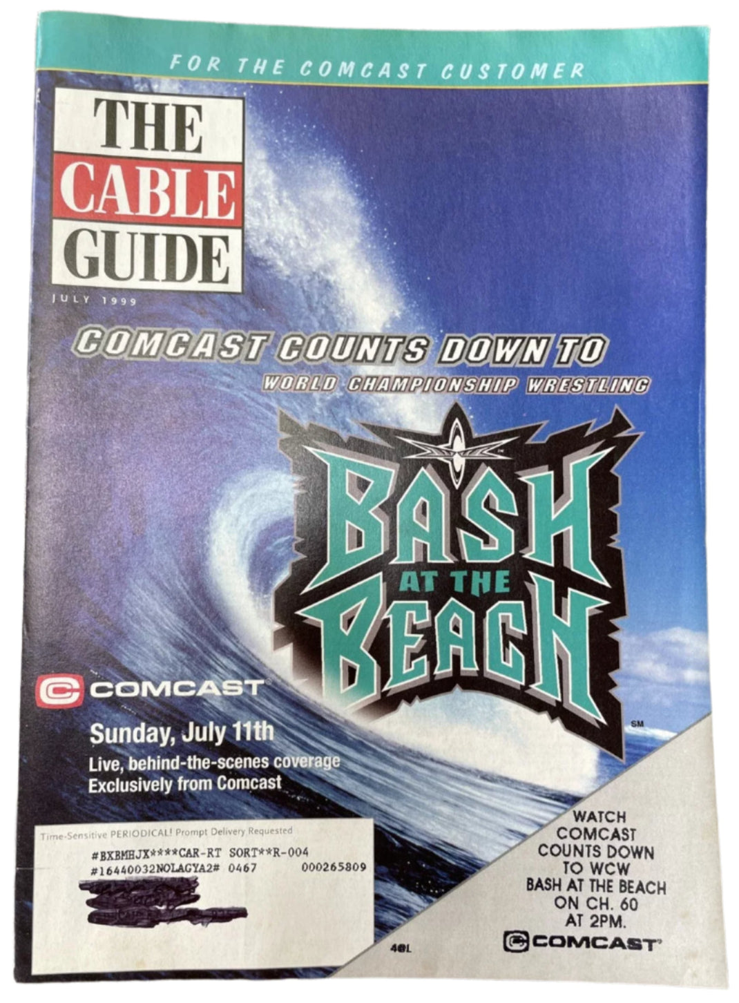 The Cable Guide Magazine July 1999 WCW Bash At The Beach Magazine PWcatalog