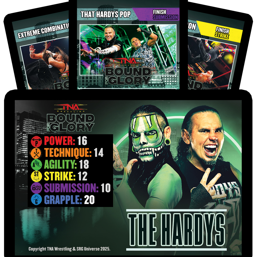 The Hardys Limited Edition Bound For Glory SRG Competitor Set Gaming Cards PW Catalog