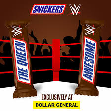 WWE Snickers Bar WrestleMania 37 dollar general exclusive Charlotte Flair The Queen