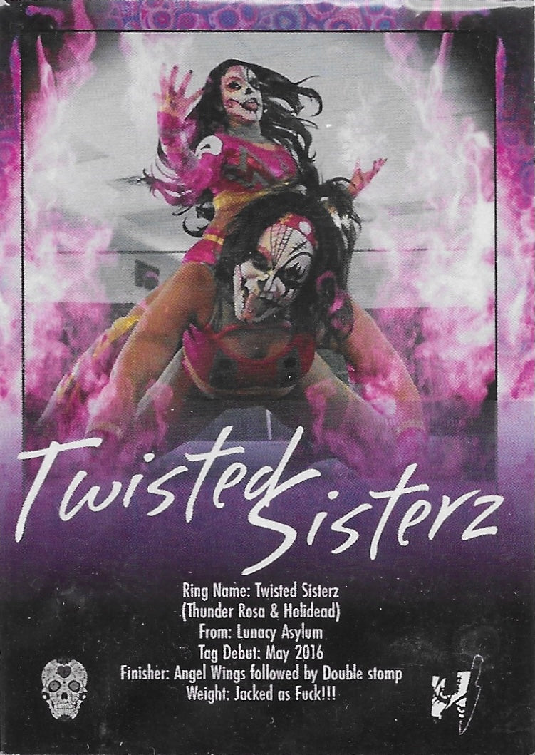 Twisted Sisterz trading card PW Catalog