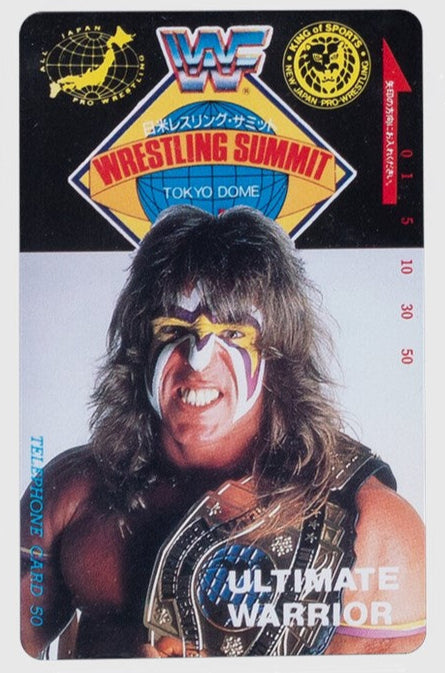 Ultimate Warrior The Wrestling Summit 1990 Tokyo Dome Phone Card (Copy)