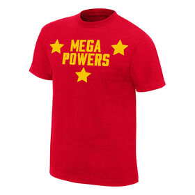 Mega Powers Red Retro Authentic T-Shirt T-Shirt PW Catalog