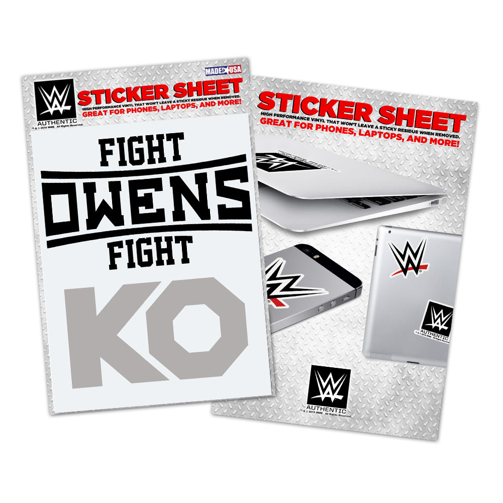 Kevin Owens "KO Fight" Sticker Sheet