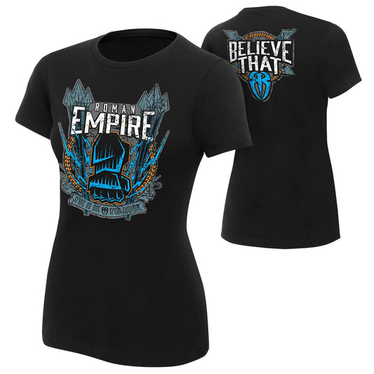 Roman Reigns "Spare No One, Spear Everyone" Women's Authentic T-Shirt T-Shirt PW Catalog