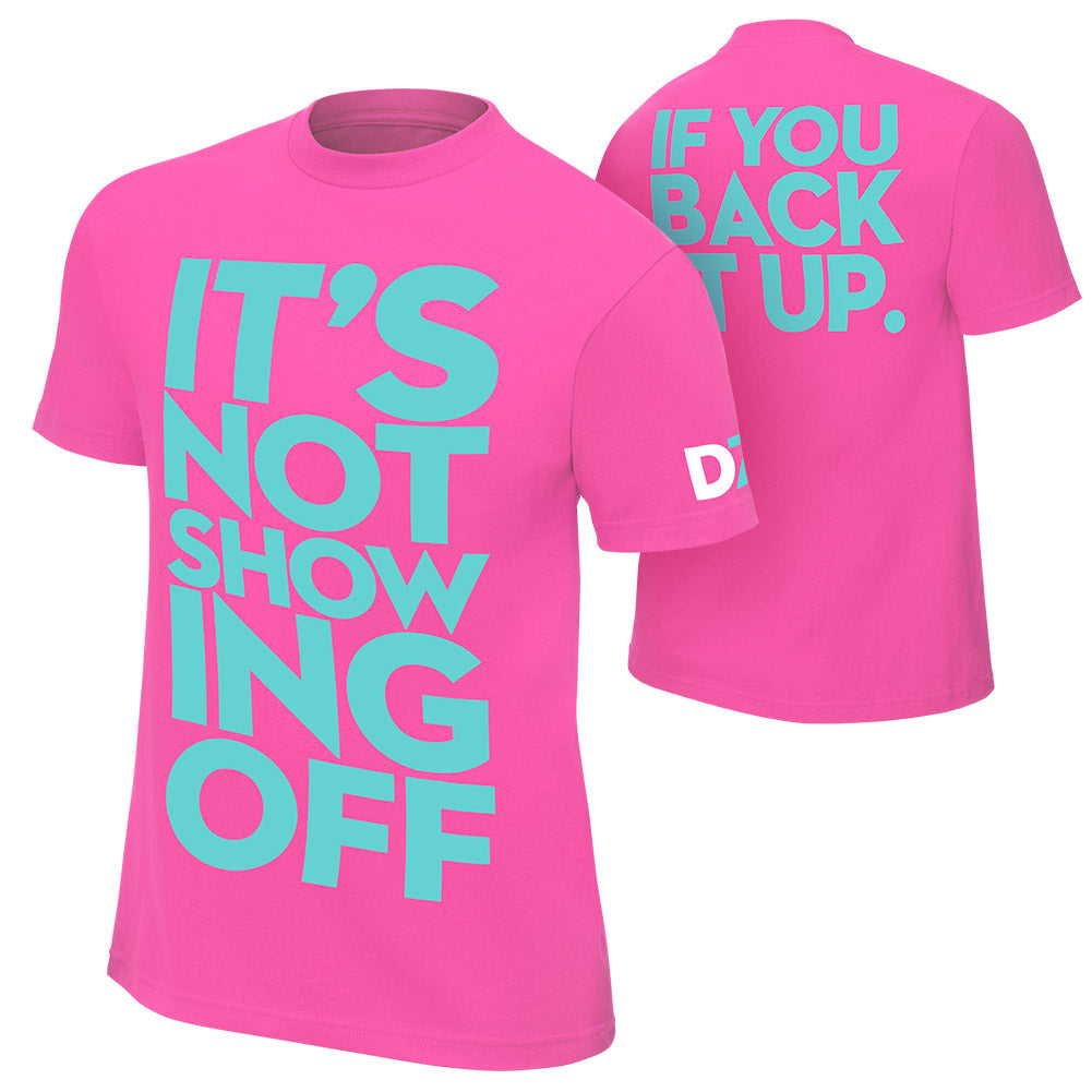 Dolph Ziggler "It's Not Showing Off" Retro T-Shirt T-Shirt PW Catalog