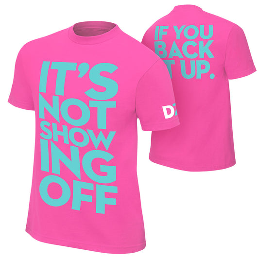 Dolph Ziggler "It's Not Showing Off" Retro T-Shirt T-Shirt PW Catalog