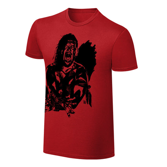 Shinsuke Nakamura Rob Schamberger Red Art Print T-Shirt T-Shirt PW Catalog