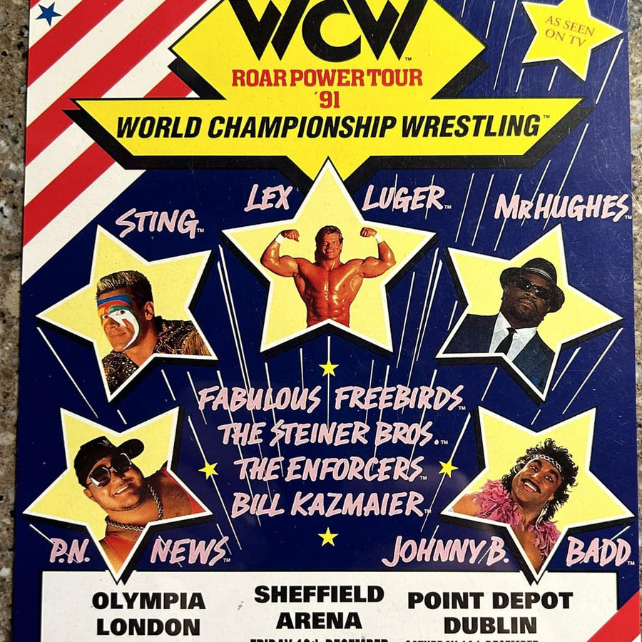 WCW Program UK Roar Power Tour 1991 Magazine PWcatalog
