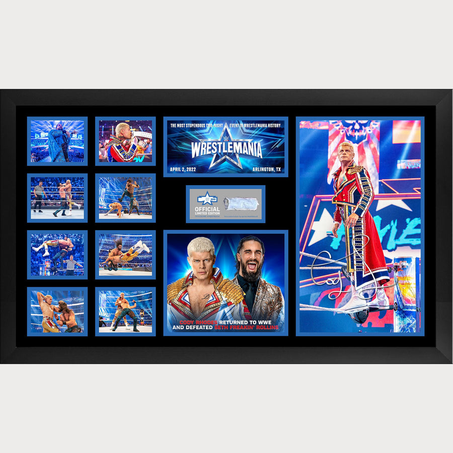 Cody Rhodes WrestleMania 38 Limited Edition Signed Victory Plaque