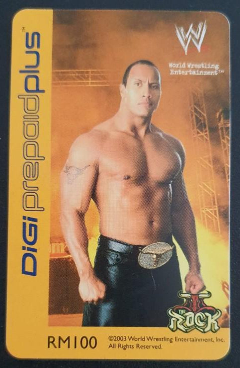 WWE 2003 The Rock Digi Prepaid Reload Card Malaysia