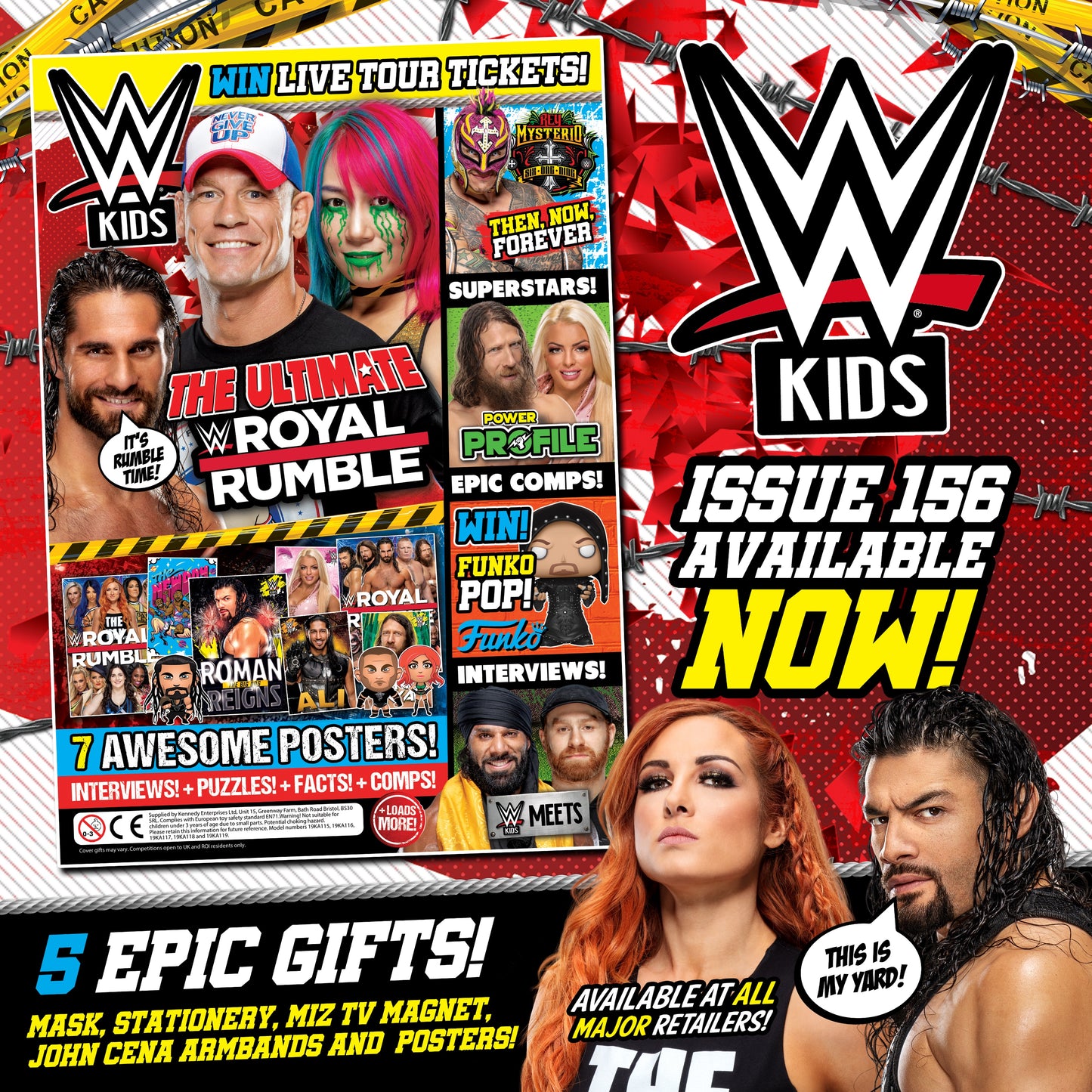 WWE Kids UK Magazine Volume 156