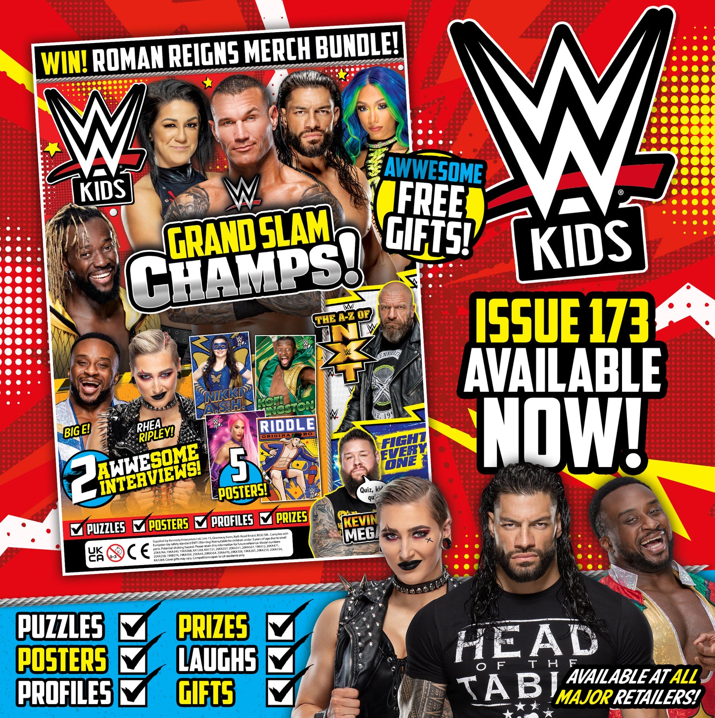 WWE Kids UK Magazine Volume 173