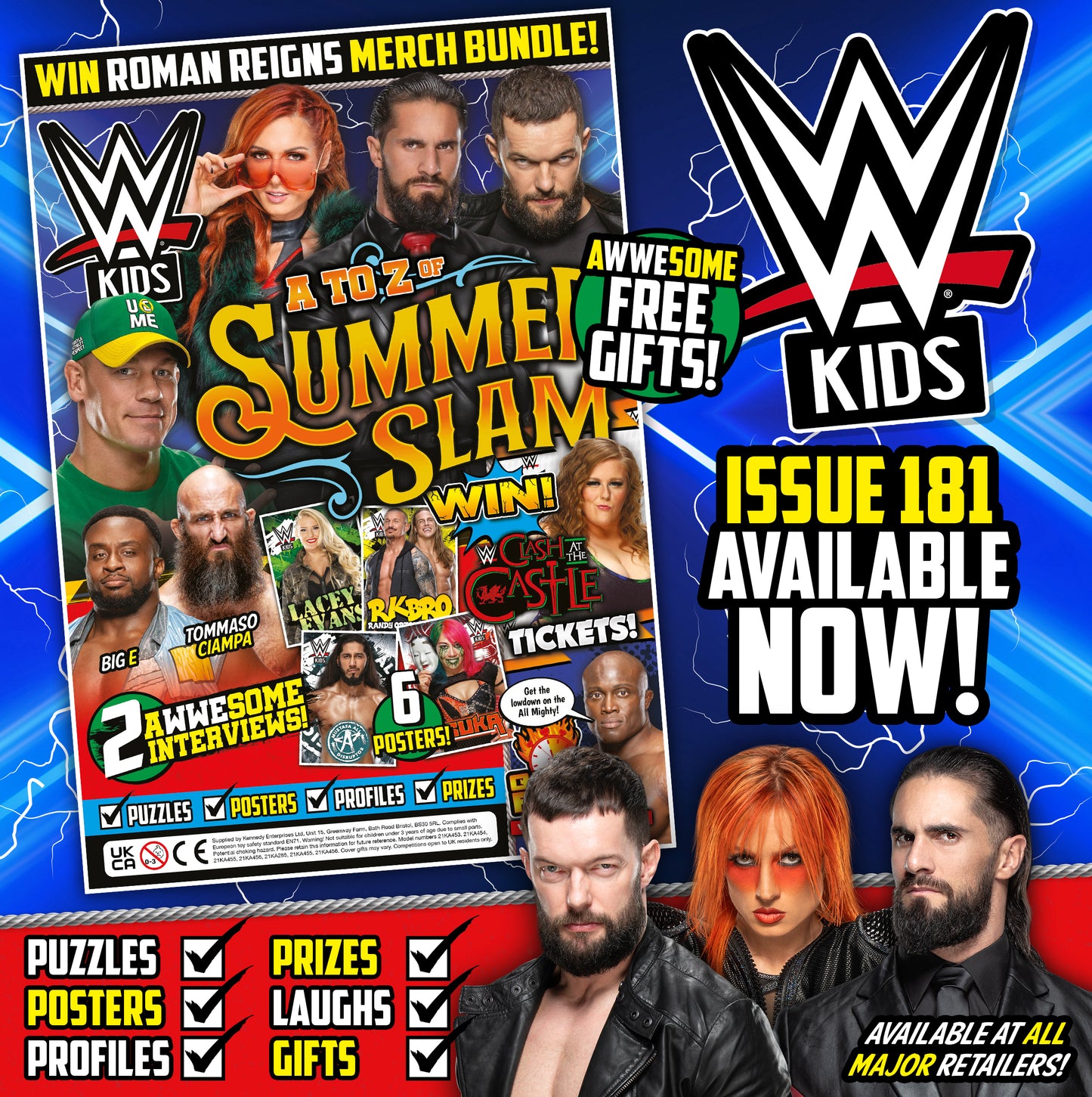 WWE Kids UK Magazine Volume 181