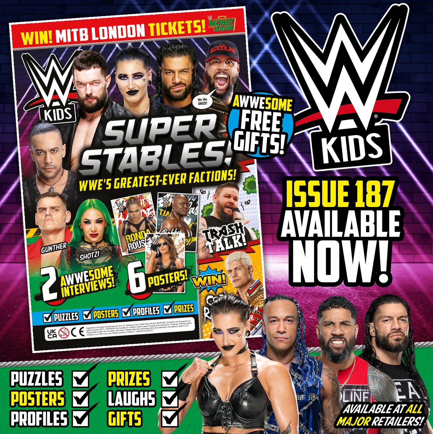 WWE Kids UK Magazine Volume 187