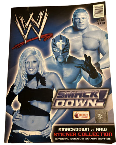 WWE Smackdown Stickers Album 2003 Reversible Cover Stickers Album PW Catalog