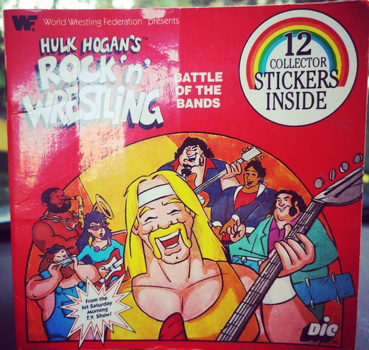 Hulk Hogan Rock N wrestling Battle of the bands 1985 Collector Books With Stickers