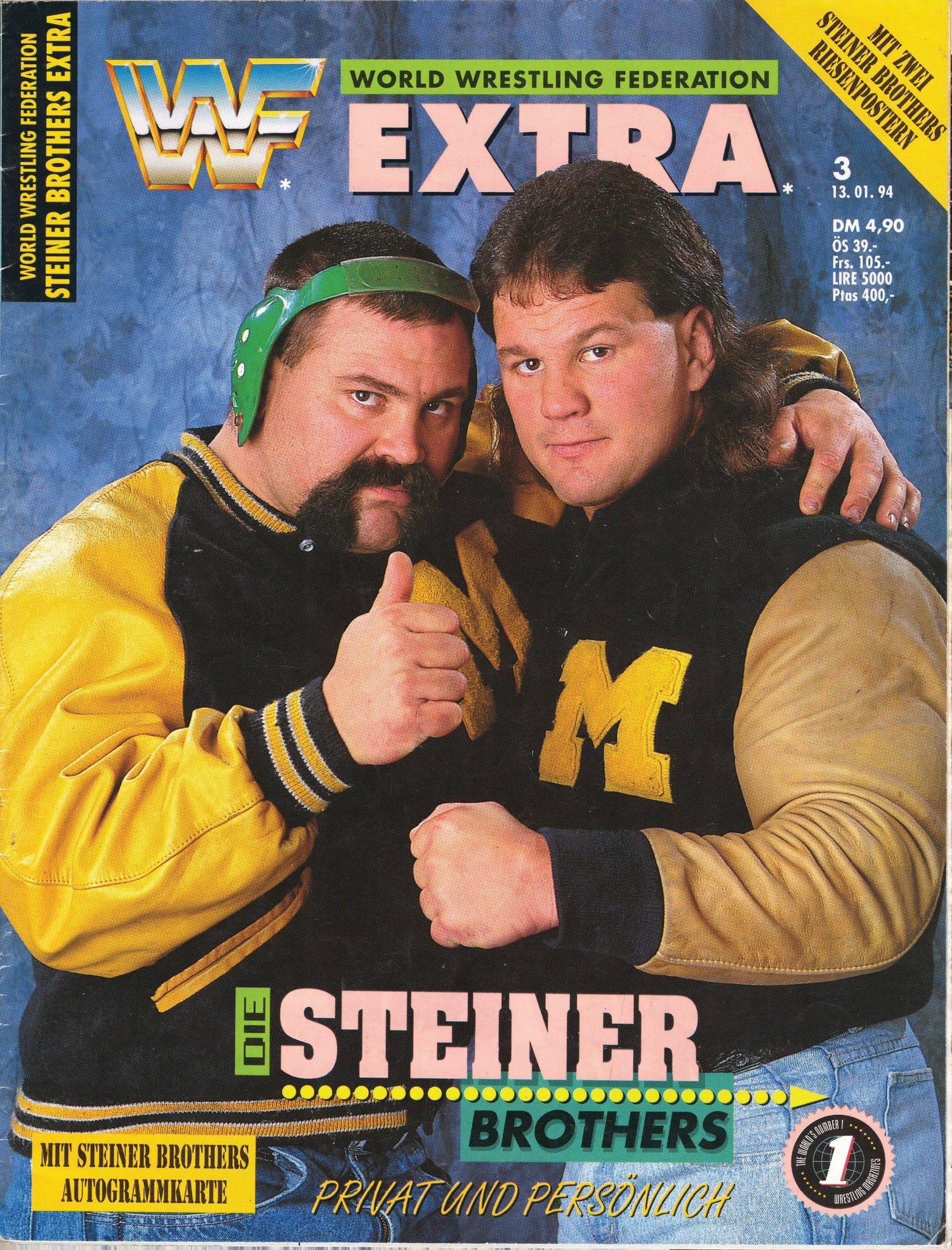 WWF Extra Magazine #3 January 1994 from Germany Magazine PWcatalog