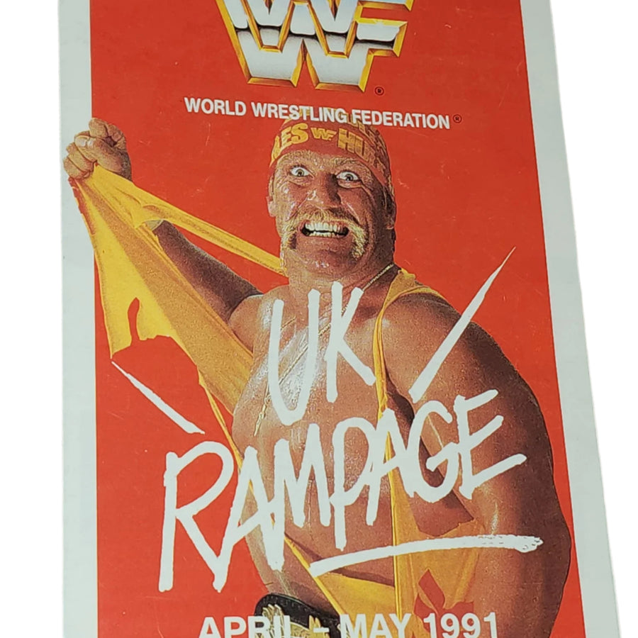 WWF UK Rampage mini merchandise Catalog 1991 Magazine PWcatalog