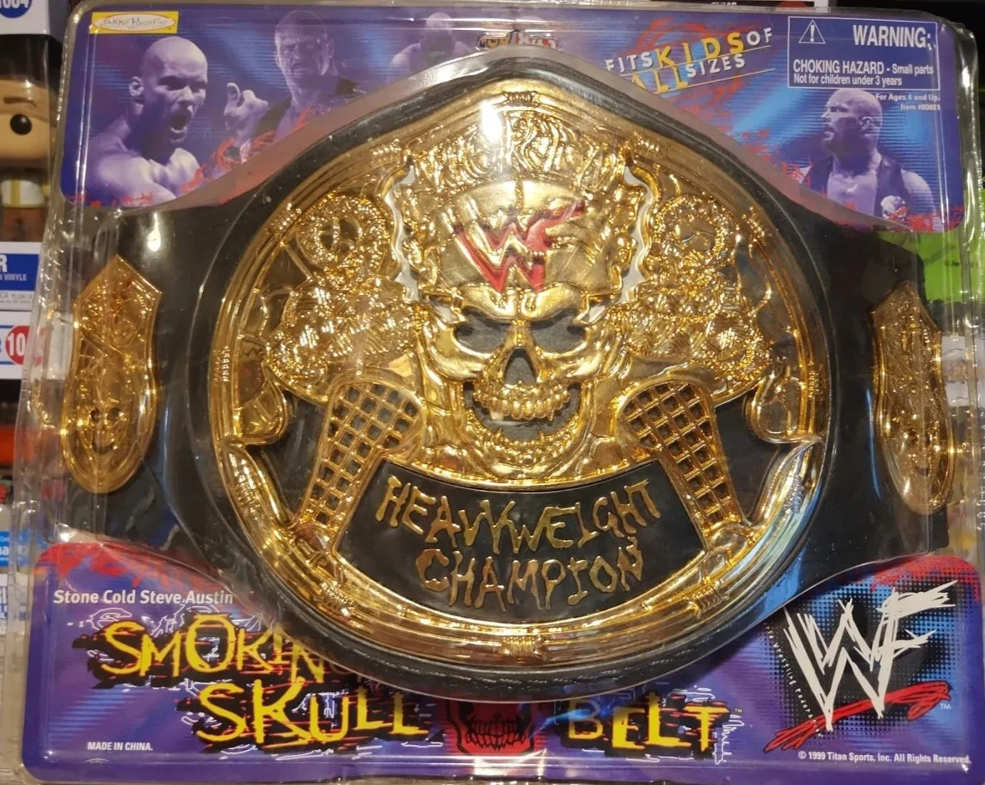 2000 Stone Cold Steve Austin Smoking Skull belt by Jakks Pacific