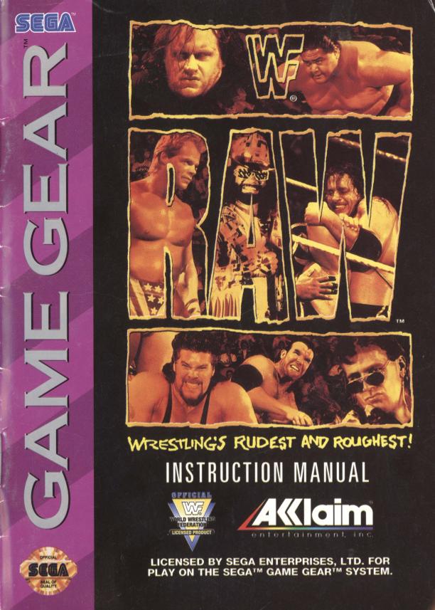 WWF Raw [Game Gear] PWcatalog