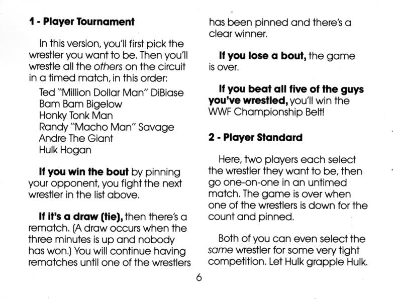 WWF WrestleMania [NES] PWcatalog