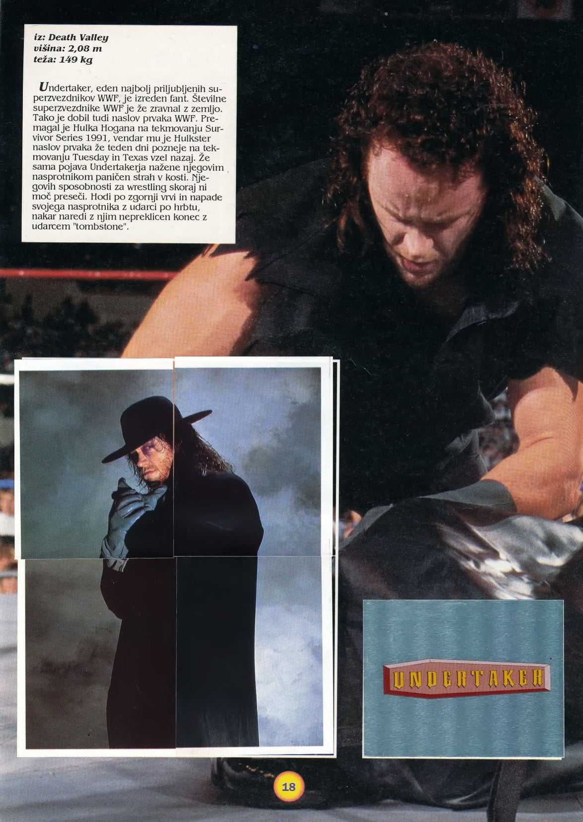 WWF Stickers Album 1991 From Slovenia Stickers Album PW Catalog