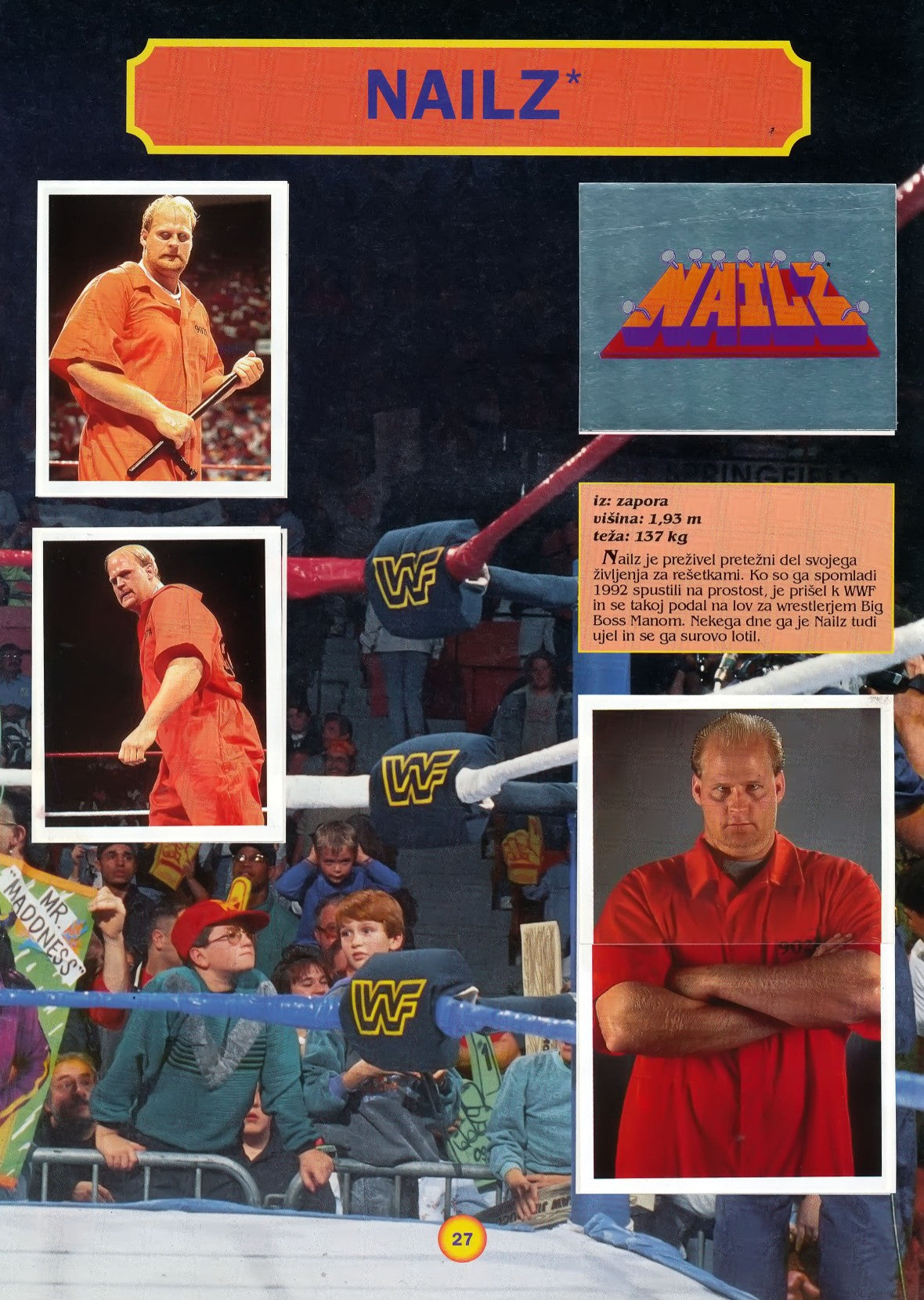 WWF Stickers Album 1991 From Slovenia Stickers Album PW Catalog