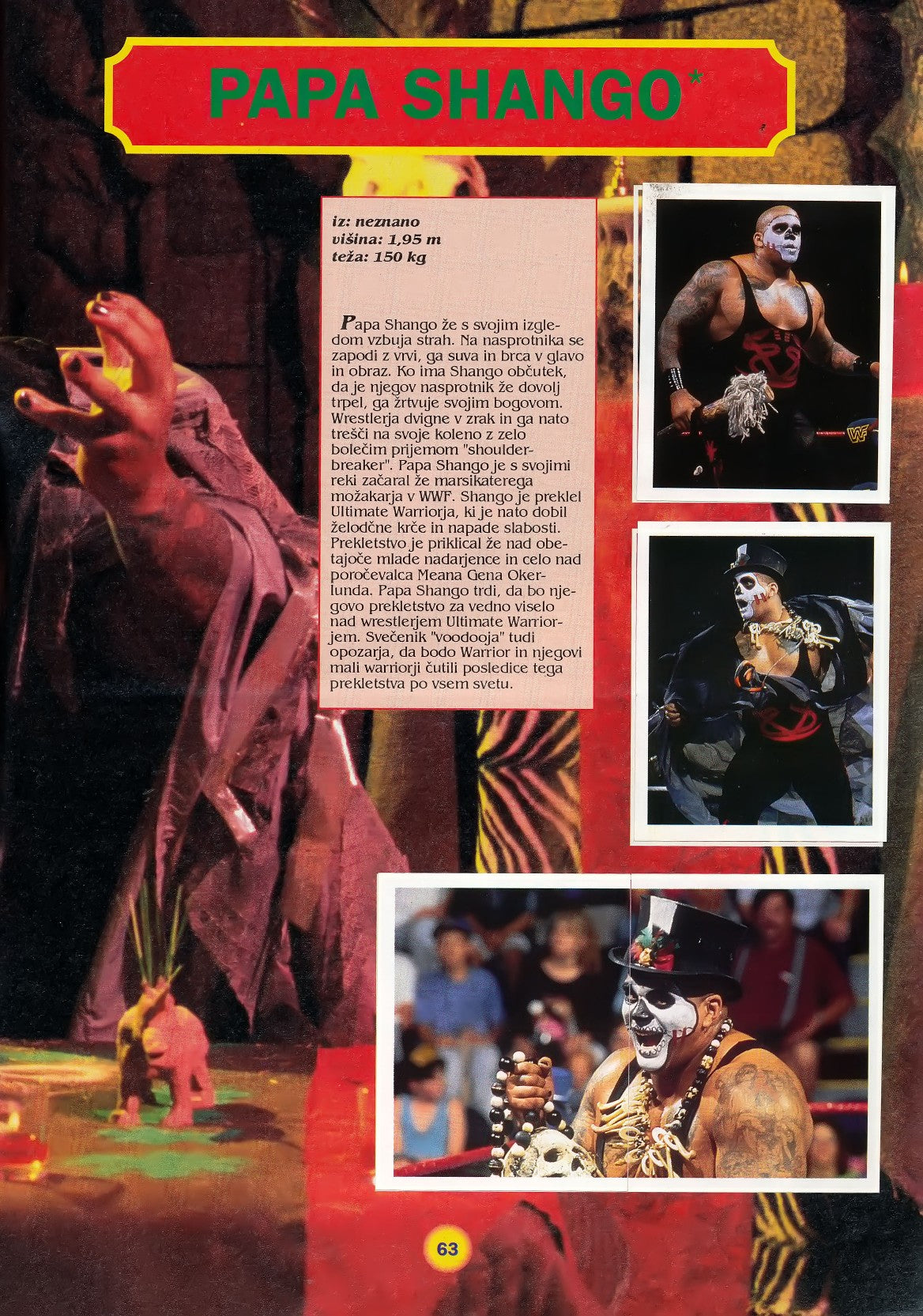 WWF Stickers Album 1991 From Slovenia Stickers Album PW Catalog