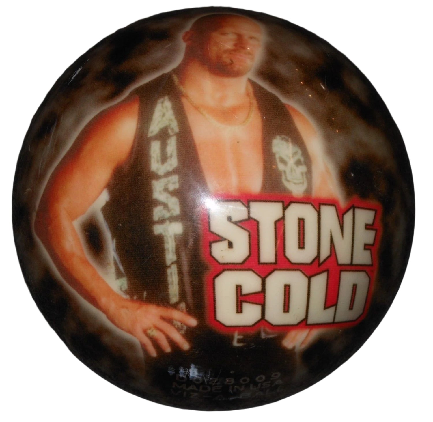 Stone Cold Steve Austin Bowling Ball WWF Viz-A-Ball 2001 Pwcatalog