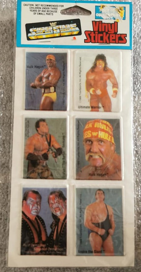 1989 Gordy Intl. WWF Vinyl Sticker Set