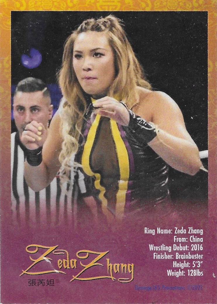 Zeda Zhang trading card PW Catalog