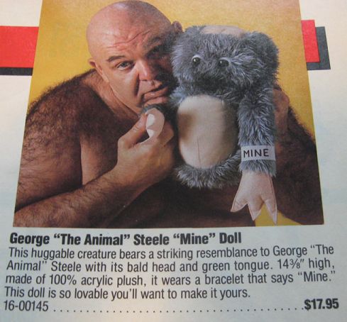 George The Animal Steele MINE  plush stuffed 1988