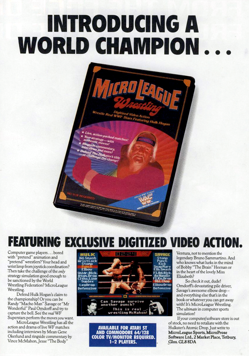 WWF MicroLeague Wrestling [Commodore 64] PWcatalog