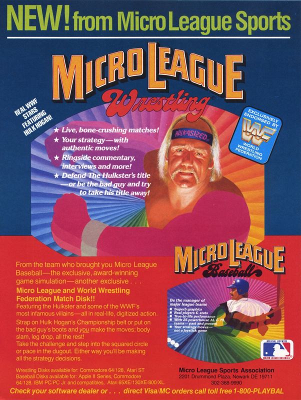 WWF MicroLeague Wrestling [Commodore 64] PWcatalog