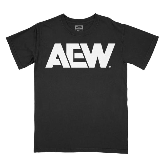 AEW White Logo T-Shirt Black T-Shirt PW Catalog