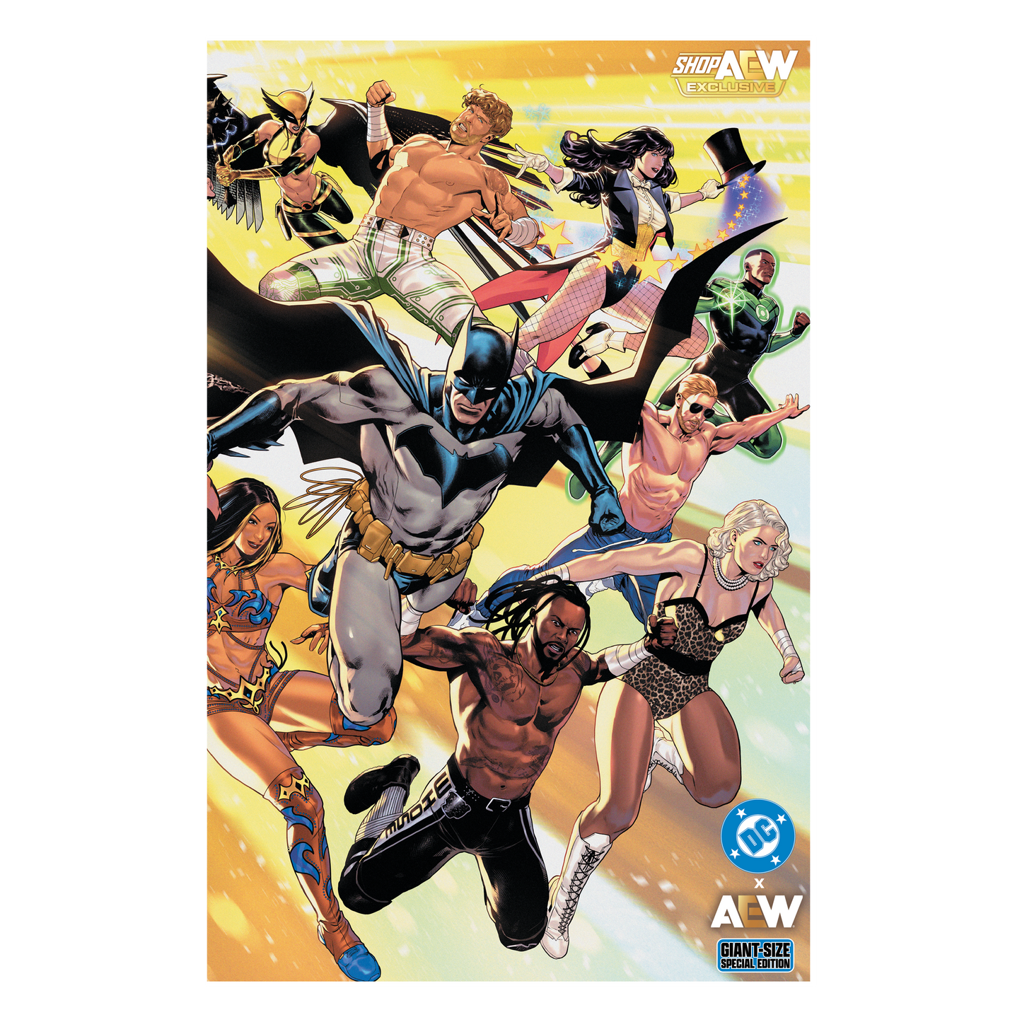 DC x AEW Series 1&2 Giant-Sized Double Issue Comic Book Comics book PW Catalog